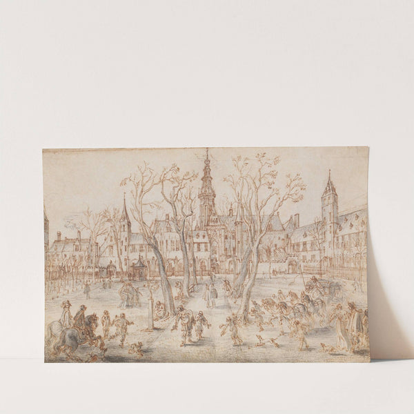 Abdijplein of Middelburg (17th century) by Adriaen van de Venne