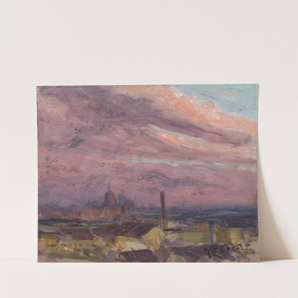 Abendhimmel über München by Julius Exter