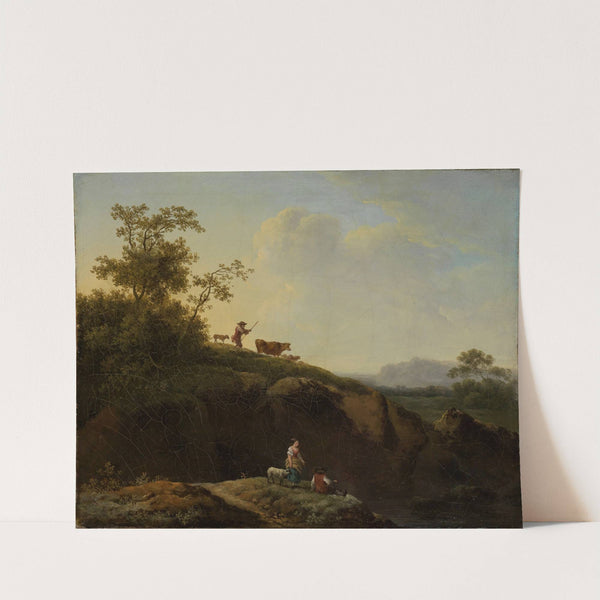 Abendlandschaft mit Hirten by Georg Friedrich Meyer