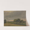 Abendliche Wiese mit Bäumen by Jakob Becker