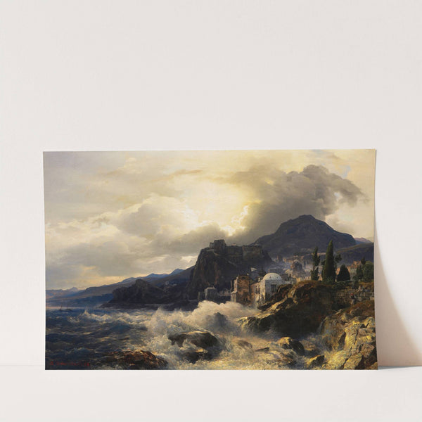 Abendstimmung an der griechischen Küste (1868) by Andreas Achenbach