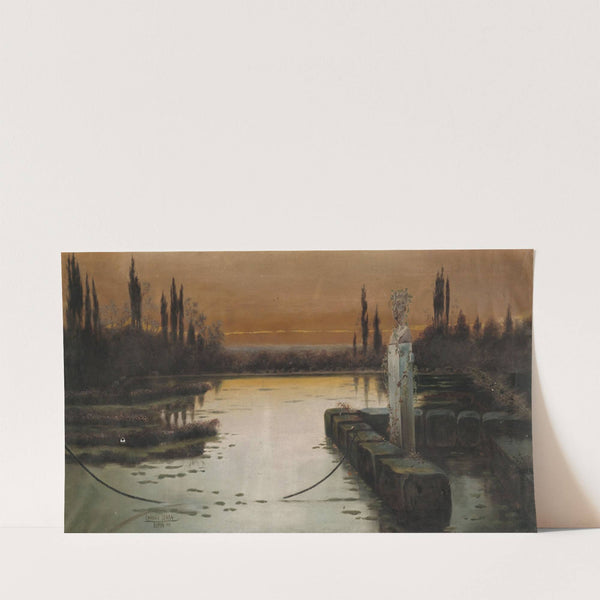 Abendstimmung in den Pontinischen Sümpfen (1896) by Enric Serra Auqué