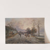 Abendstimmung über einer Dorflandschaft by Emil Barbarini