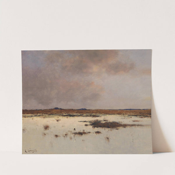 Abendstimmung über einer Flusslandschaft by Bela Spanyi