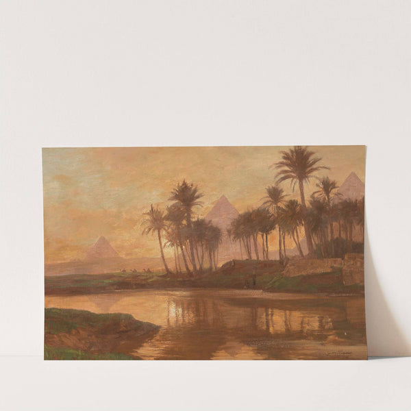 Abendstimmung vor den Pyramiden by Georg Macco