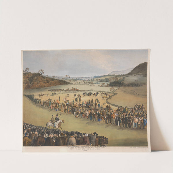 Abergavenny Steeple Chase: The Start : Doe, Harkaway, Nun, Pontiff, General, Thurgarton, Physician, Dearest Mae, Ploughboy by Charles Denton