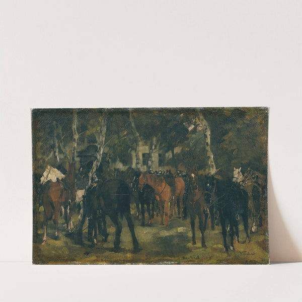 Abgesessene Kürassiere by Wilhelm Trübner