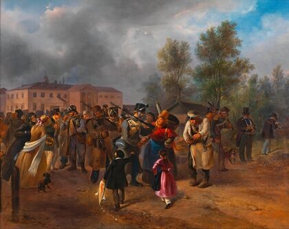 Abmarsch der Wiener Freiwilligen im Jahr 1849