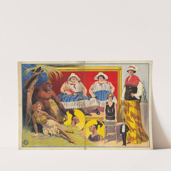 Abnormitätenschau (1900) by Adolf Friedländer Lith.