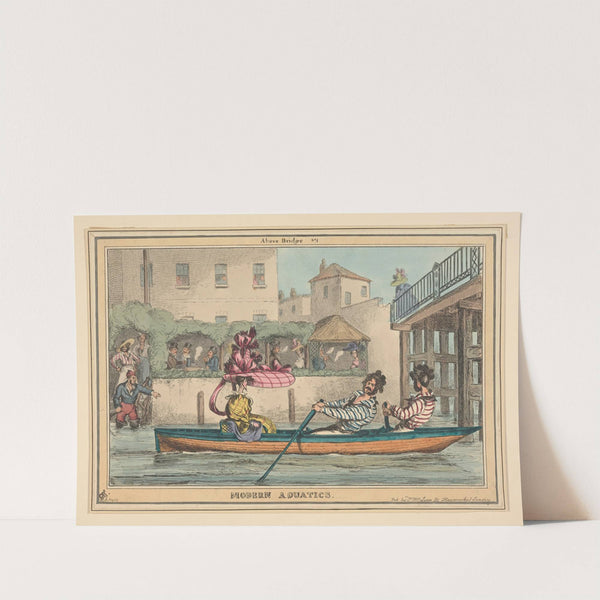 Above bridge no. 1. Modern aquatics. (1829) by William Heath