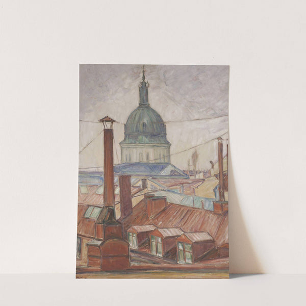 Above the Rooftops, Östermalm, Stockholm by Karl Nordström
