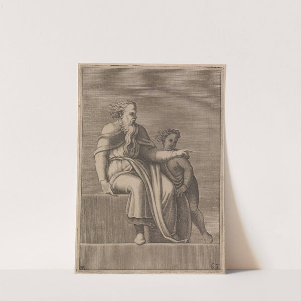 Abraham and Isaac, Ancestors of Christ by Adamo Scultori