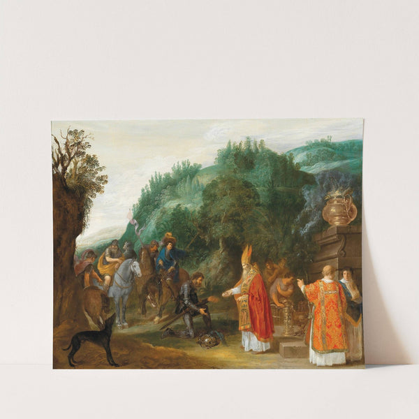 Abraham and Melchisedek by Circle of Jacob Symonsz. Pynas