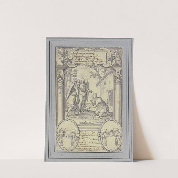 Abraham empfängt die drei Engel by Gottfried Stadler