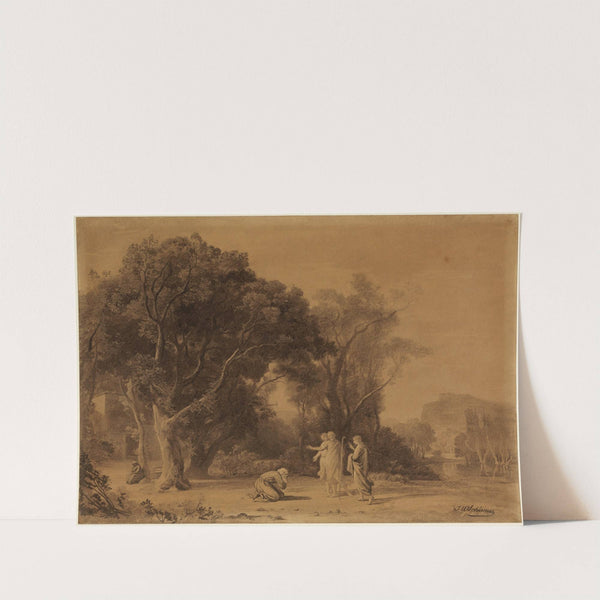 Abraham empfängt die Verheißung Isaaks im Hain Mamre (1. Mose 15, 1ff) by Johann Wilhelm Schirmer