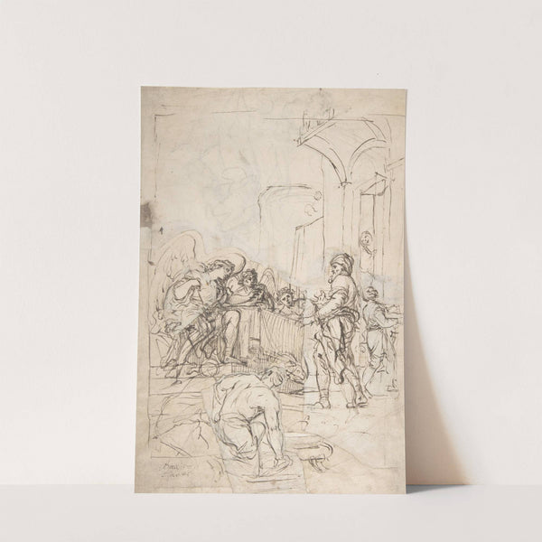 Abraham Entertaining the Three Angels (1710–80) by Francesco La Marra