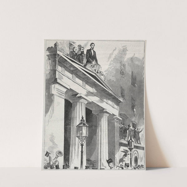 Abraham Lincoln, The President Elect, addressing the People from the Astor House Balcony, February 9, 1861 (1861) by Winslow Homer