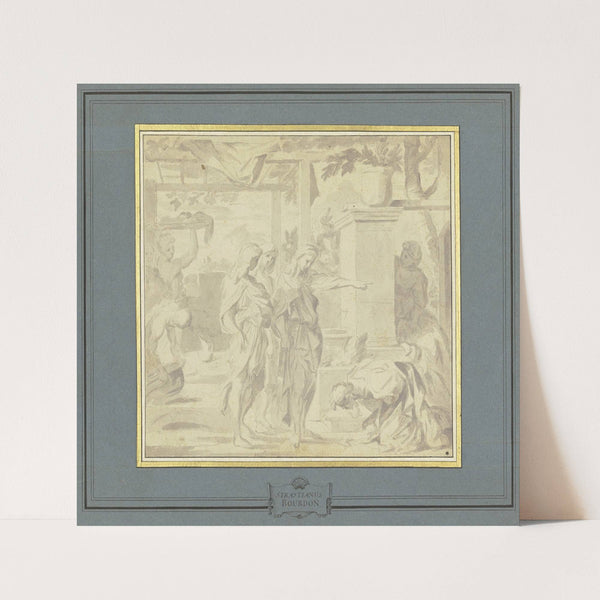 Abraham und die drei Engel (ca 1650-1669) by Sébastien Bourdon