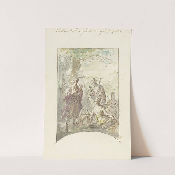 Abraham wordt de geboorte van een zoon voorspeld by Elias van Nijmegen