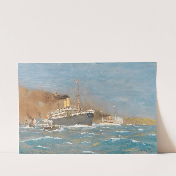 Abreise von S.M. des Kaisers von Vigo. 16. März 1904 by Willy Stöwer