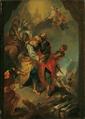 Abschied der Apostel Petrus und Paulus vor ihrem Martertod