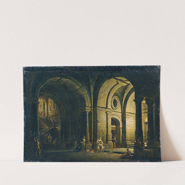 Abschied des Julius Sabinus von seiner Familie im Kerker by Josef Platzer