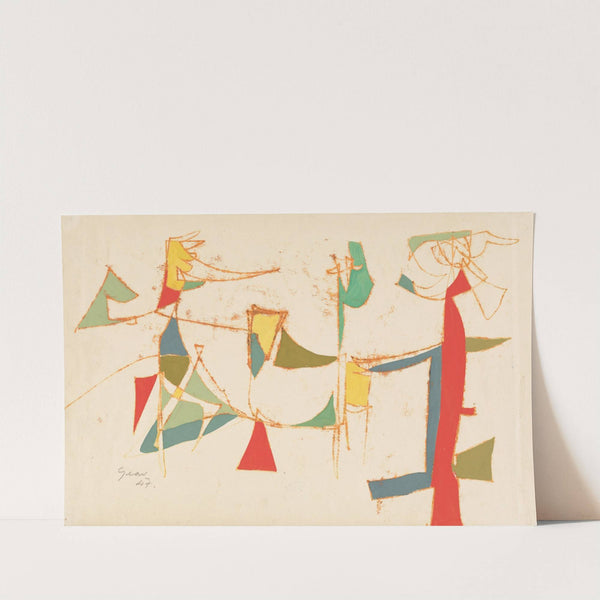 Abstract composition with geometric figures (1947) by William Gear