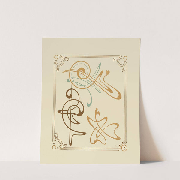 Abstract design based on arabesques (1900) by Alphonse Mucha