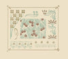Abstract design based on berries and flower buds