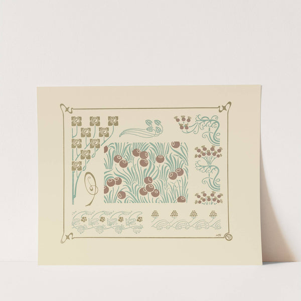 Abstract design based on berries and flower buds by Maurice Pillard Verneuil