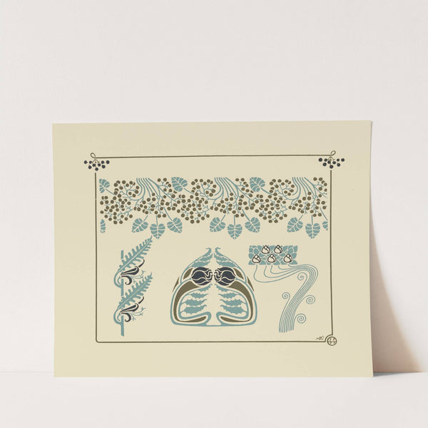 Abstract design based on berries and flowers by Maurice Pillard Verneuil