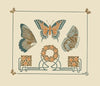 Abstract design based on butterflies and leaves