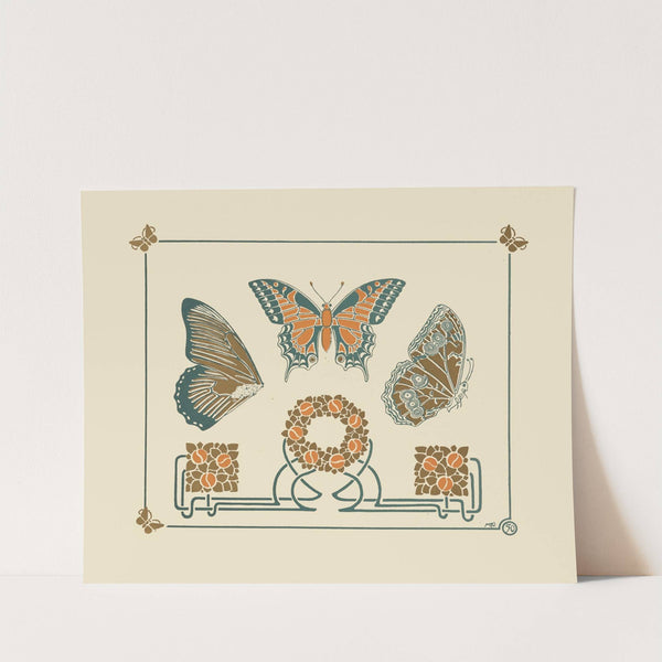 Abstract design based on butterflies and leaves by Maurice Pillard Verneuil