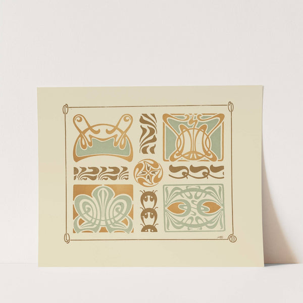 Abstract design based on curvilinear shapes by Maurice Pillard Verneuil