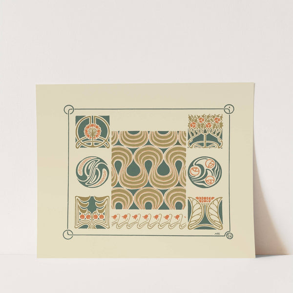 Abstract design based on flower buds, berries, tulips by Maurice Pillard Verneuil