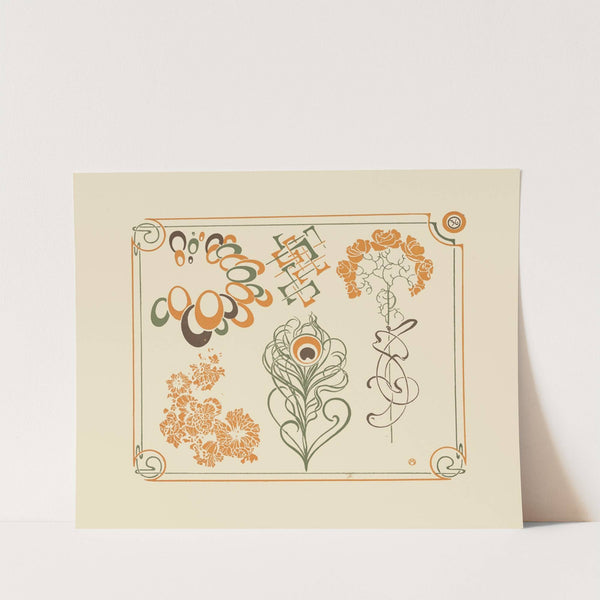 Abstract design based on flowers and curvilinear shapes. (1900) by Alphonse Mucha