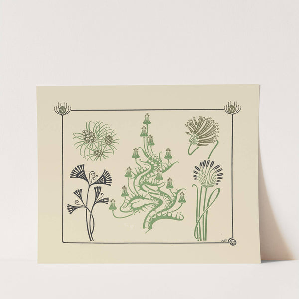 Abstract design based on flowers and pinecones by Maurice Pillard Verneuil