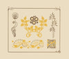 Abstract design based on flowers and thorns.
