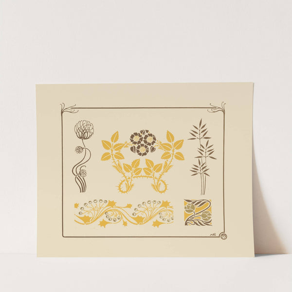 Abstract design based on flowers and thorns. by Maurice Pillard Verneuil