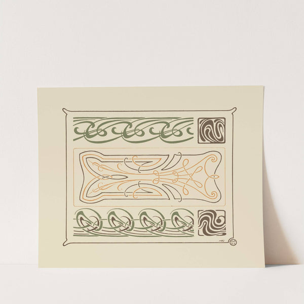 Abstract design based on intertwined curvilinear shapes. by Maurice Pillard Verneuil