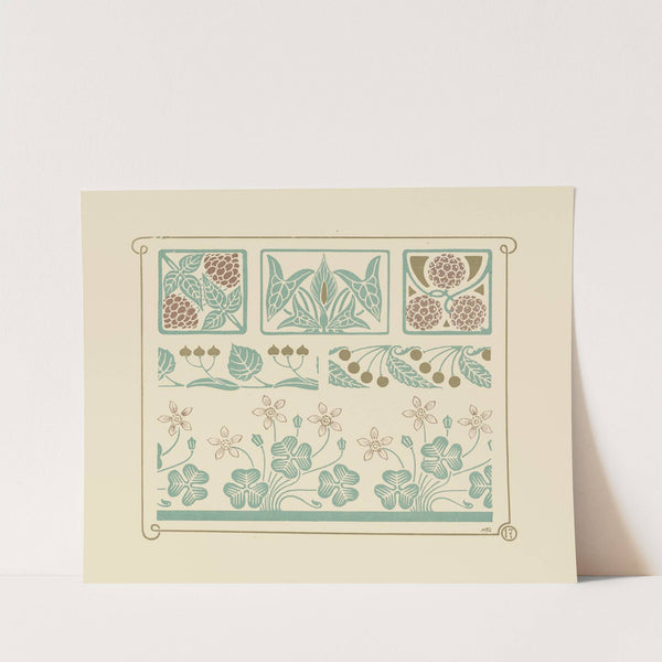 Abstract design based on leaf, clover, berry shapes. by Maurice Pillard Verneuil