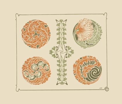 Abstract design based on leaf shapes.
