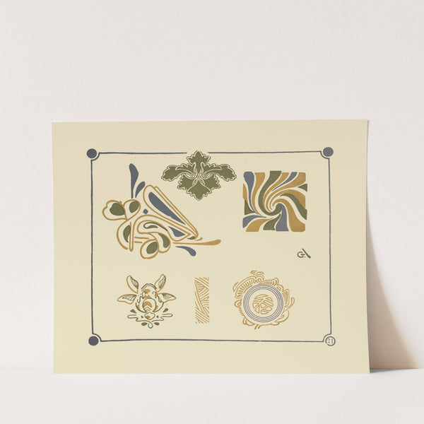 Abstract design based on leaves and arabesques by George Auriol