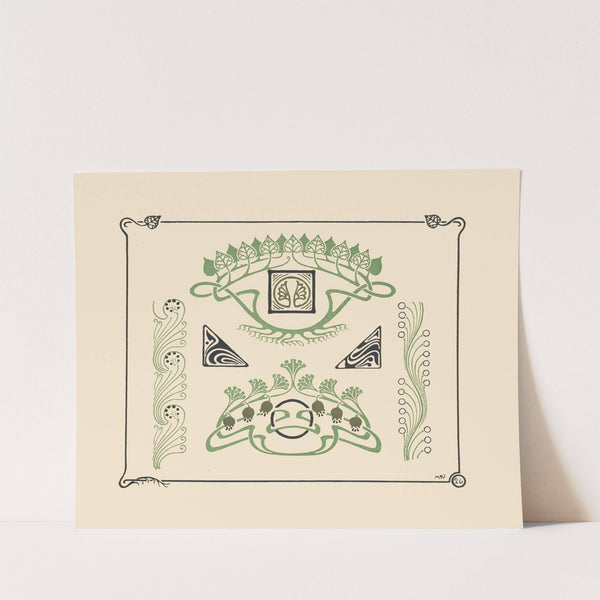 Abstract design based on leaves and flowers. by Maurice Pillard Verneuil