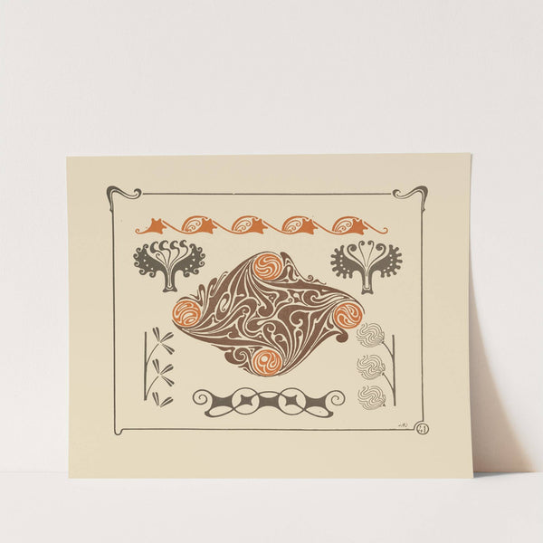 Abstract design based on leaves and organic shapes by Maurice Pillard Verneuil