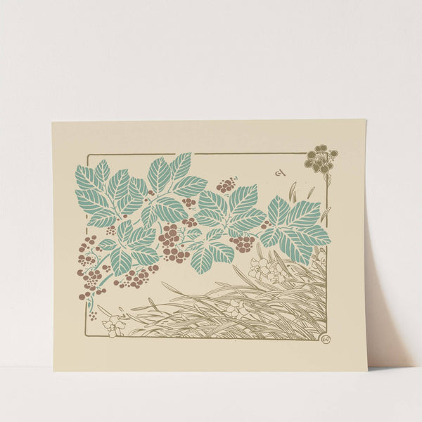 Abstract design based on leaves, grass, and flowers by George Auriol