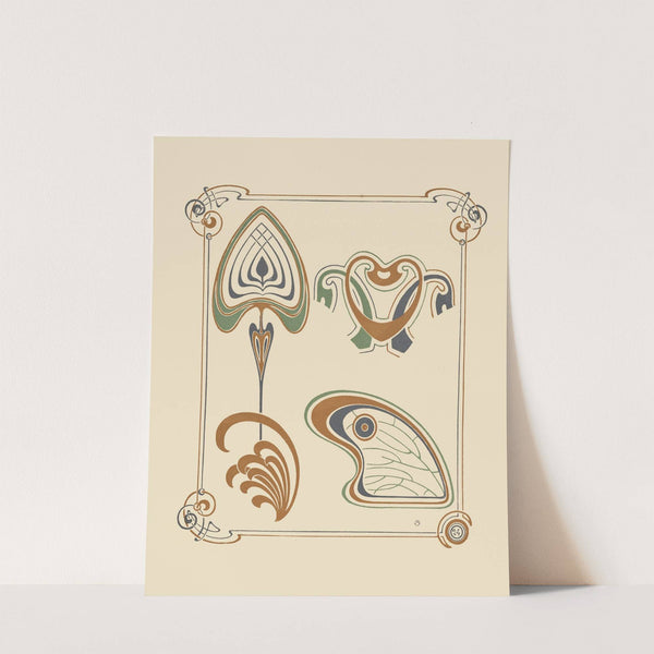 Abstract design based on wings and leaf shapes. (1900) by Alphonse Mucha