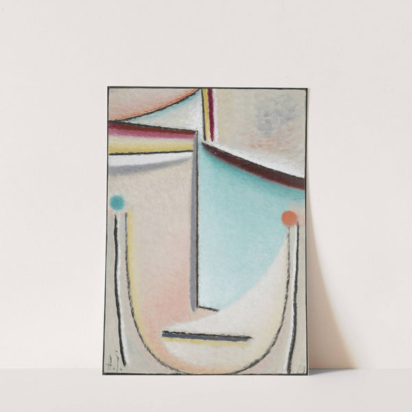 Abstract Head,Pink-Light Blue (1929) by Alexej von Jawlensky