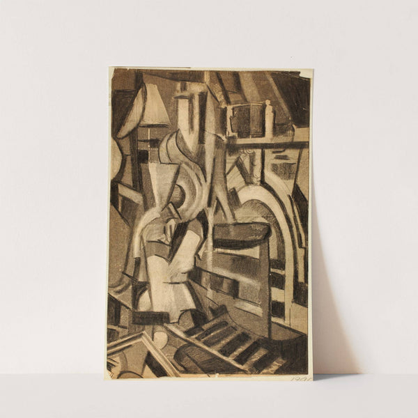 Abstract–Seated Figure by Carl Newman