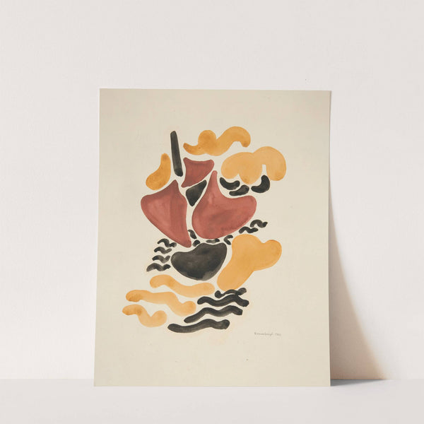 Abstraction Based on Flower Forms, IV by David Kakabadzé